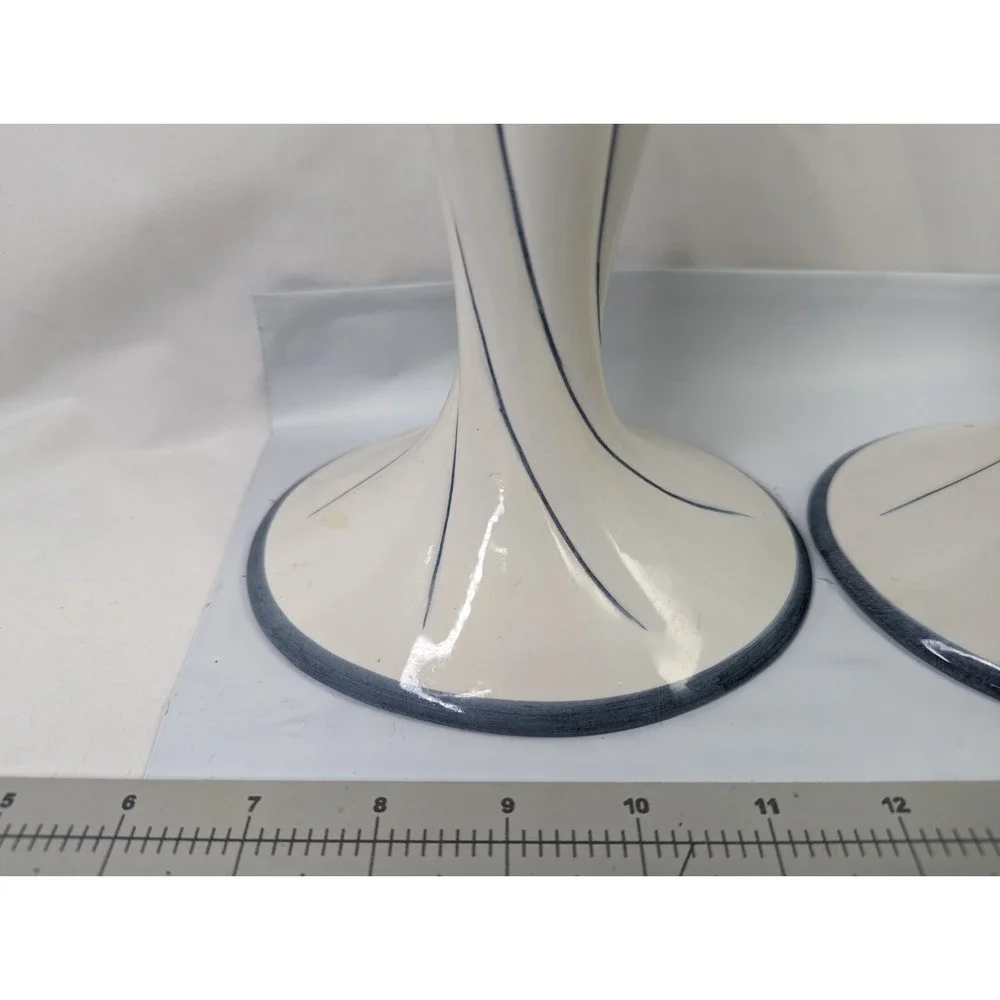 Candle Stick Holders Twist Spiral Italy Numbered‎ 9.75 Inch